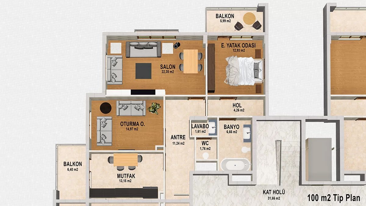 100 m² Plan