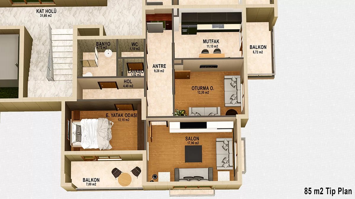 85 m² Plan